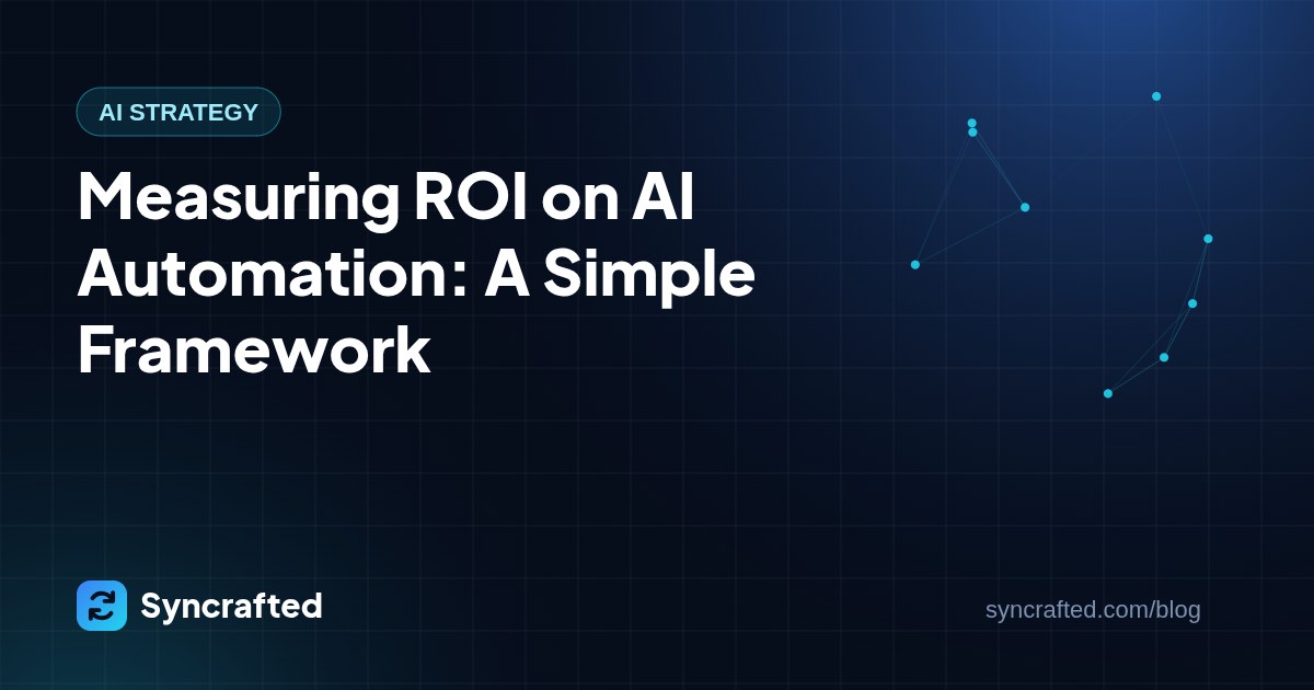 Measuring ROI on AI Automation: A Simple Framework