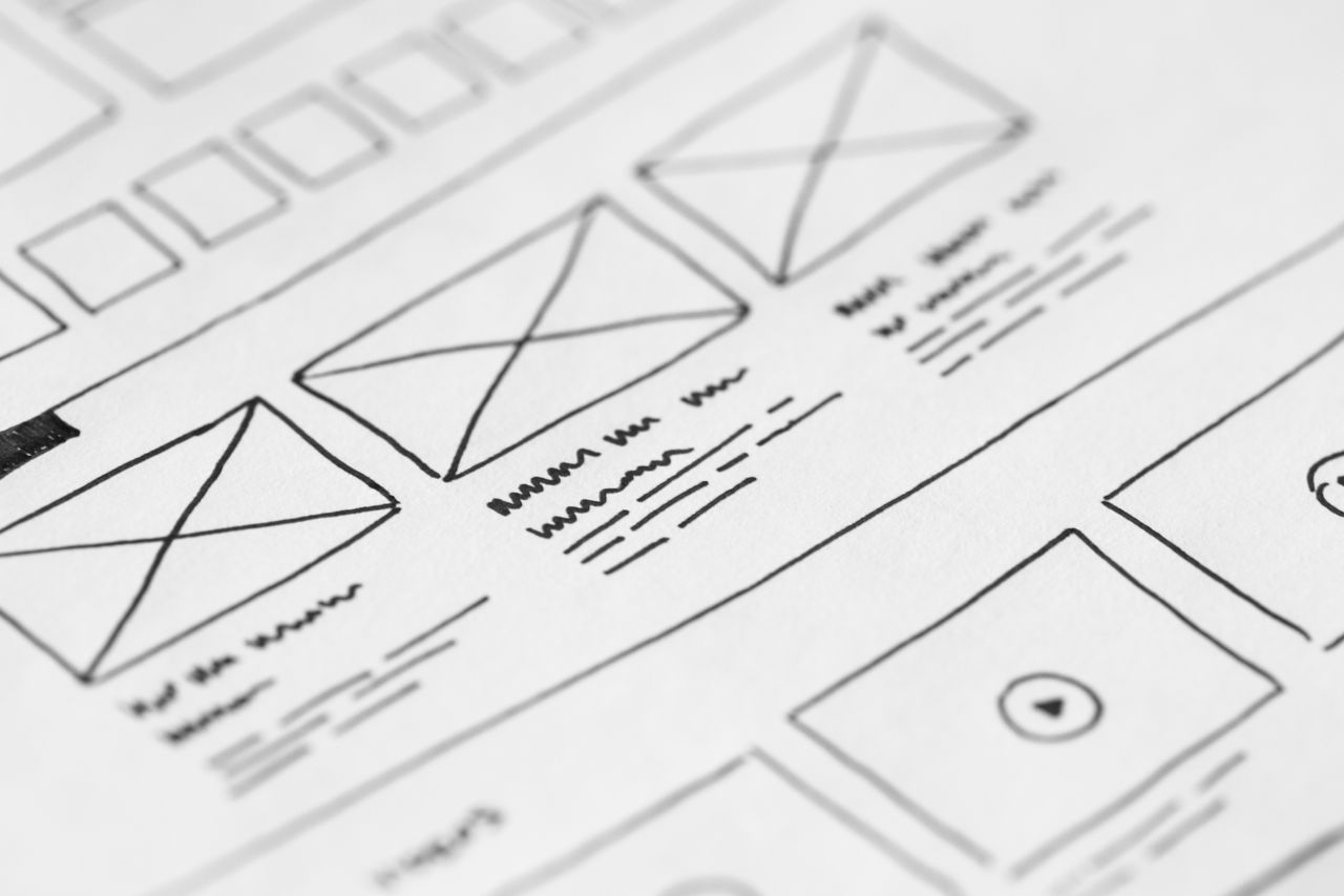 About Wireframe sketches on paper